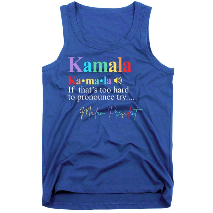 Madam President Kamala Harris Colorful Definition Tank Top