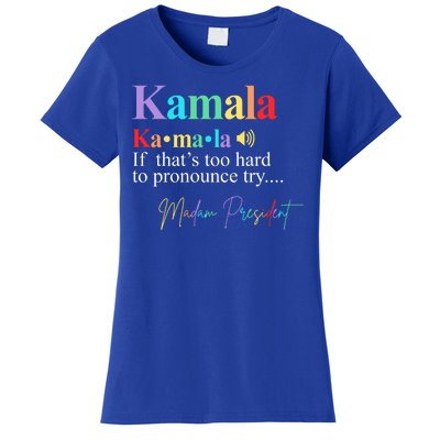 Madam President Kamala Harris Colorful Definition Women's T-Shirt