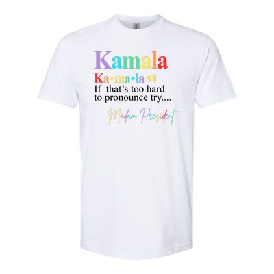 Madam President Kamala Harris Colorful Definition Softstyle® CVC T-Shirt