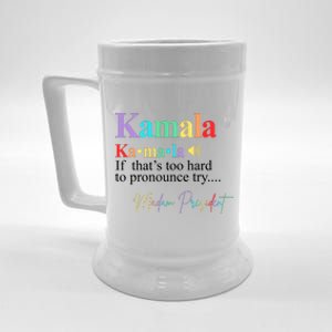 Madam President Kamala Harris Colorful Definition Beer Stein