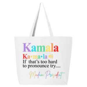 Madam President Kamala Harris Colorful Definition 25L Jumbo Tote