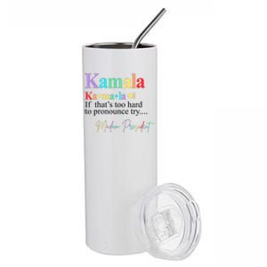 Madam President Kamala Harris Colorful Definition Stainless Steel Tumbler