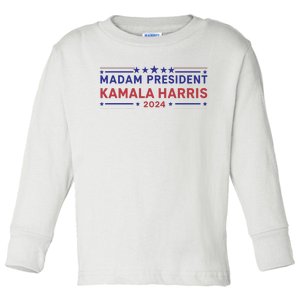 Madam President Kamala Harris 2024 Toddler Long Sleeve Shirt