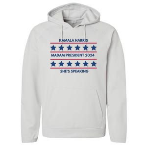 Madam President Kamala Harris 2024 Performance Fleece Hoodie