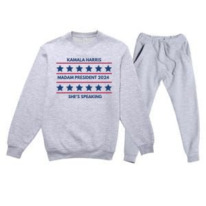 Madam President Kamala Harris 2024 Premium Crewneck Sweatsuit Set