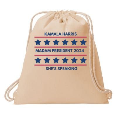 Madam President Kamala Harris 2024 Drawstring Bag