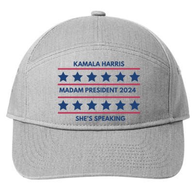 Madam President Kamala Harris 2024 7-Panel Snapback Hat