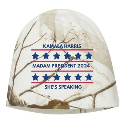 Madam President Kamala Harris 2024 Kati - Camo Knit Beanie