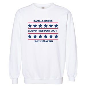 Madam President Kamala Harris 2024 Garment-Dyed Sweatshirt