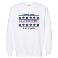 Madam President Kamala Harris 2024 Garment-Dyed Sweatshirt