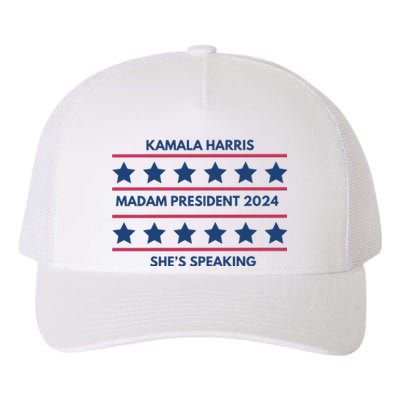 Madam President Kamala Harris 2024 Yupoong Adult 5-Panel Trucker Hat