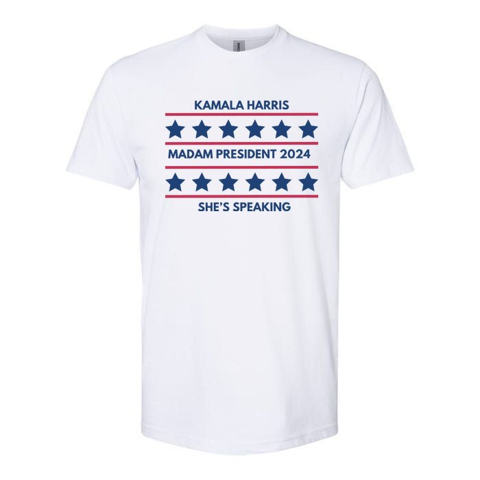 Madam President Kamala Harris 2024 Softstyle CVC T-Shirt