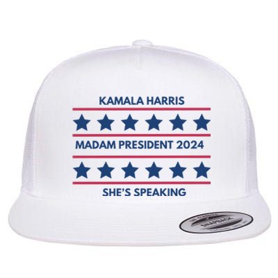 Madam President Kamala Harris 2024 Flat Bill Trucker Hat