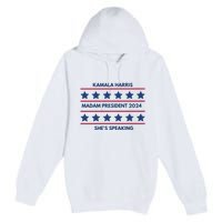 Madam President Kamala Harris 2024 Premium Pullover Hoodie