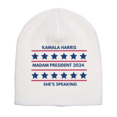 Madam President Kamala Harris 2024 Short Acrylic Beanie