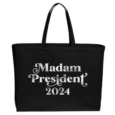 Madam President Kamala Harris 2024 Cotton Canvas Jumbo Tote