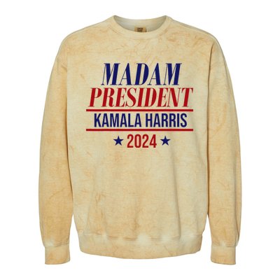 Madam President Kamala Harris 2024 Election Campaign Colorblast Crewneck Sweatshirt