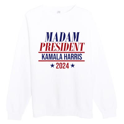 Madam President Kamala Harris 2024 Election Campaign Premium Crewneck Sweatshirt