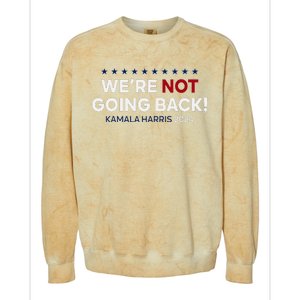 Madam President Kamala Harris WeRe Not Going Back 2024 Colorblast Crewneck Sweatshirt