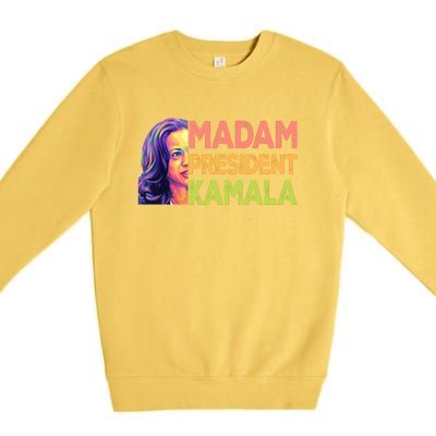 Madam President Kamala Graphic Premium Crewneck Sweatshirt