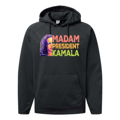 Madam President Kamala Graphic Performance Fleece Hoodie