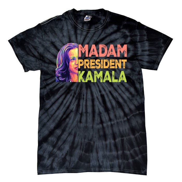 Madam President Kamala Graphic Tie-Dye T-Shirt