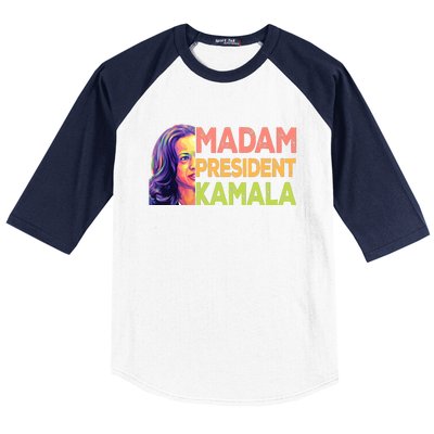 Madam President Kamala Graphic Baseball Sleeve Shirt