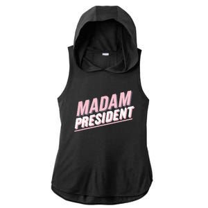 Madam President Kamala Harris 2024 Political Ladies PosiCharge Tri-Blend Wicking Draft Hoodie Tank