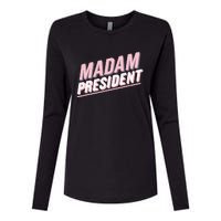 Madam President Kamala Harris 2024 Political Womens Cotton Relaxed Long Sleeve T-Shirt