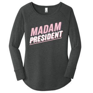 Madam President Kamala Harris 2024 Political Women's Perfect Tri Tunic Long Sleeve Shirt