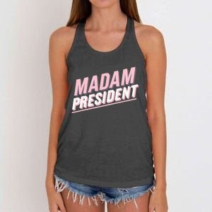 Madam President Kamala Harris 2024 Political Women's Knotted Racerback Tank