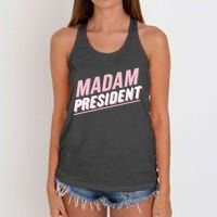 Madam President Kamala Harris 2024 Political Women's Knotted Racerback Tank