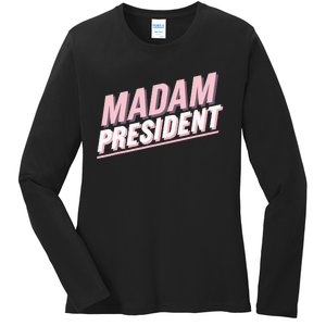 Madam President Kamala Harris 2024 Political Ladies Long Sleeve Shirt