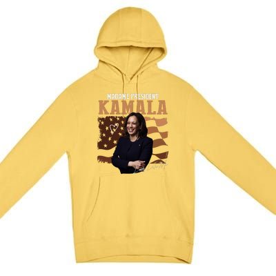 Madame President Kamala Illustration Premium Pullover Hoodie