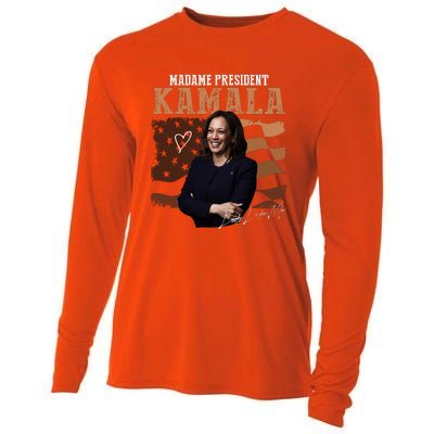 Madame President Kamala Illustration Cooling Performance Long Sleeve Crew