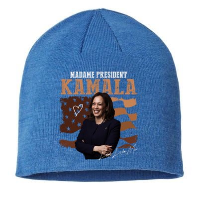 Madame President Kamala Illustration Sustainable Beanie