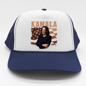 Madame President Kamala Illustration Trucker Hat