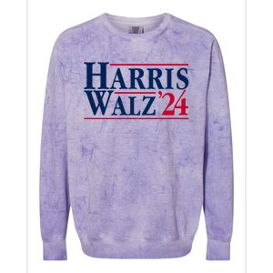 Madam President Kamala Harris Tim Walz Vp Brat Cat Ladies 2024 Colorblast Crewneck Sweatshirt