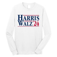 Madam President Kamala Harris Tim Walz Vp Brat Cat Ladies 2024 Long Sleeve Shirt