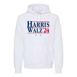 Madam President Kamala Harris Tim Walz Vp Brat Cat Ladies 2024 Premium Hoodie