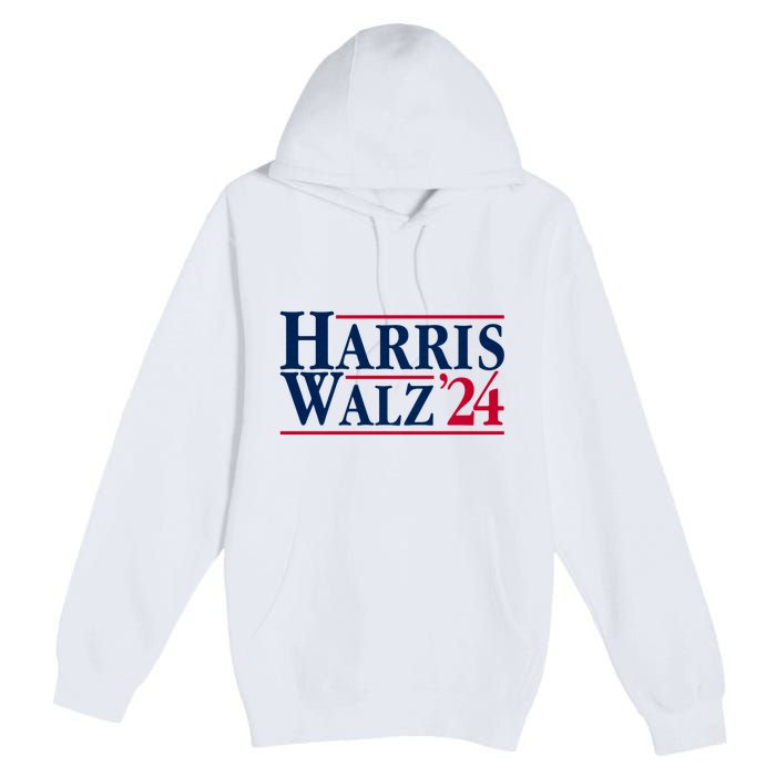 Madam President Kamala Harris Tim Walz Vp Brat Cat Ladies 2024 Premium Pullover Hoodie