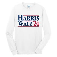 Madam President Kamala Harris Tim Walz Vp Brat Cat Ladies 2024 Tall Long Sleeve T-Shirt