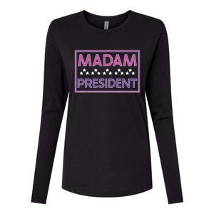 Madam President Kamala Harris 2024 Womens Cotton Relaxed Long Sleeve T-Shirt