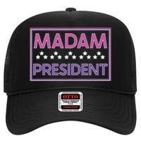 Madam President Kamala Harris 2024 High Crown Mesh Back Trucker Hat