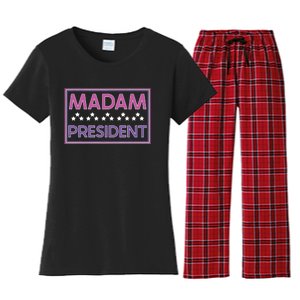 Madam President Kamala Harris 2024 Women's Flannel Pajama Set