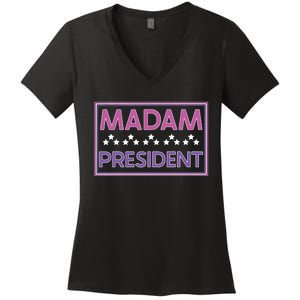 Madam President Kamala Harris 2024 Women's V-Neck T-Shirt