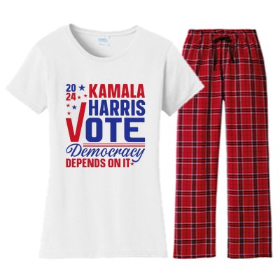 Madam President Kamala Harris 2024 Women's Flannel Pajama Set