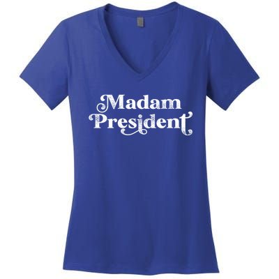 Madam President Kamala Harris Madam President Gift Women's V-Neck T-Shirt