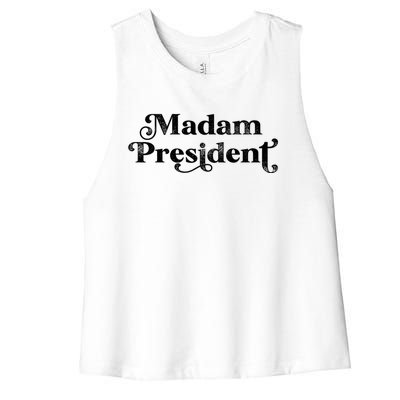 Madam President Kamala Harris Madam President Gift Women's Racerback Cropped Tank