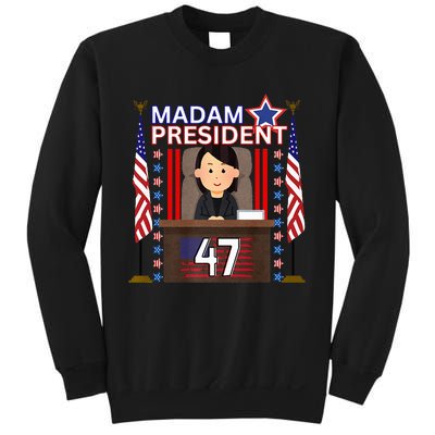 Madam President Kamala Harris 47th President Potus Premium Sweatshirt